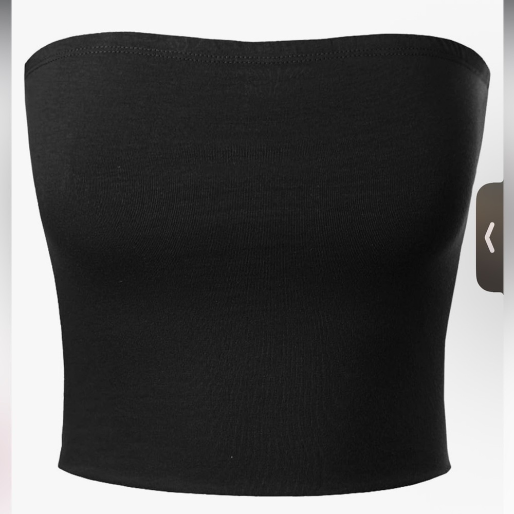 NWT Black Fitted Tube Top; Women’s Size Medium